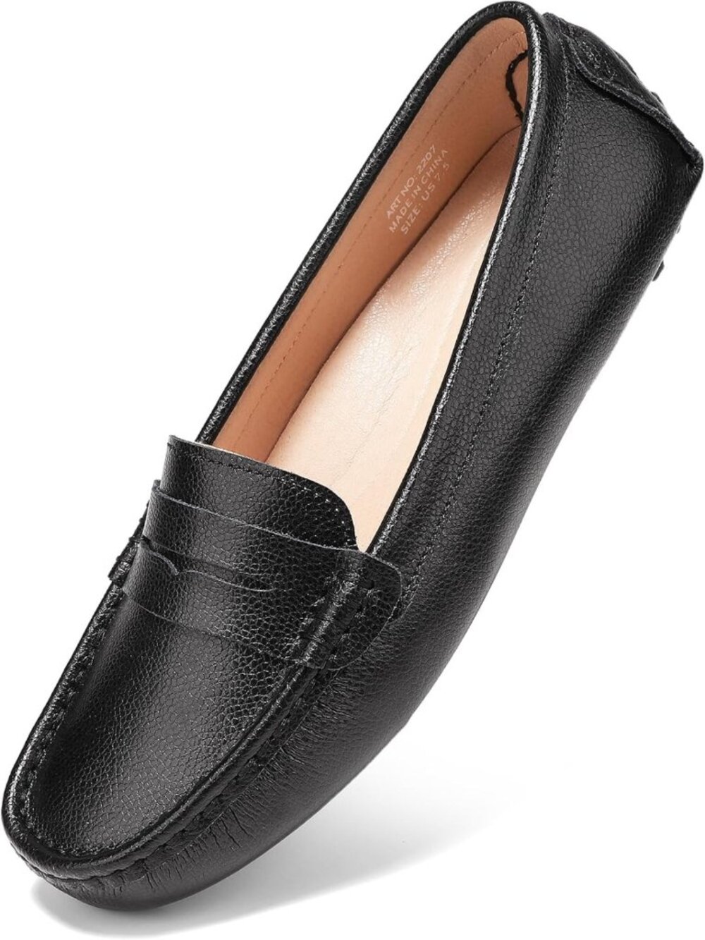 Genuine Leather Penny Loafers for Women | Classic Casual Slip-On Moccasins